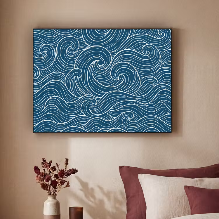 Art Frame - Golven - Spiraal - Water - Abstract - Blauw — 2