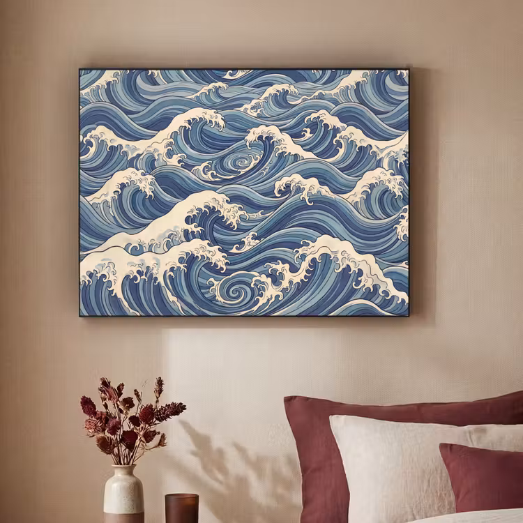 Art Frame - Golven - Zee - Natuur - Abstract - Blauw — 2