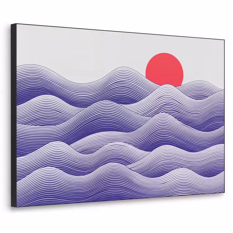 Art Frame - Golven - Zon - Natuur - Abstract - Rood — 1