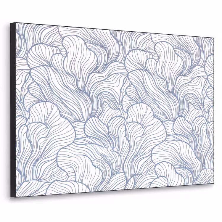 Art Frame - Patroon - Lijnen - Organisch - Abstract - Blauw — 1
