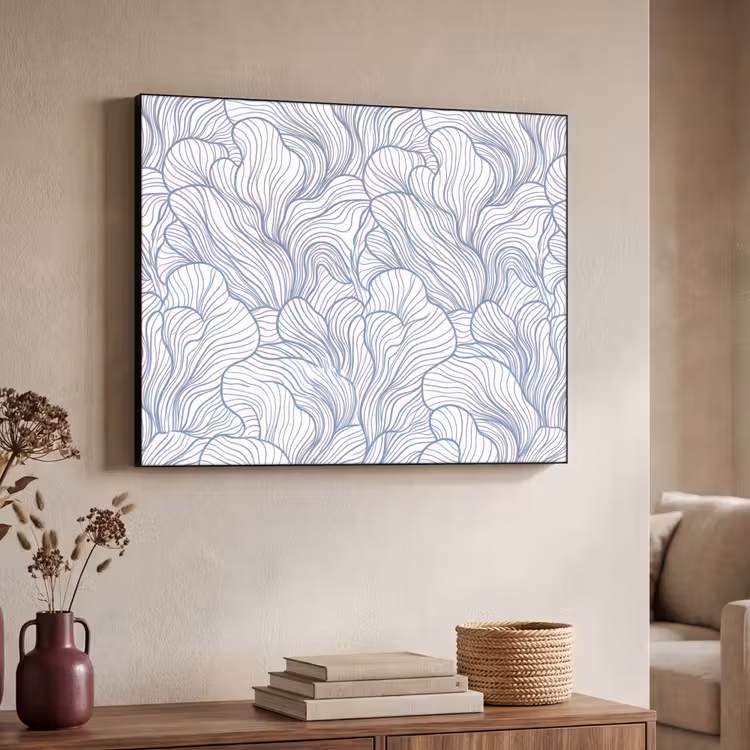 Art Frame - Patroon - Lijnen - Organisch - Abstract - Blauw — 4