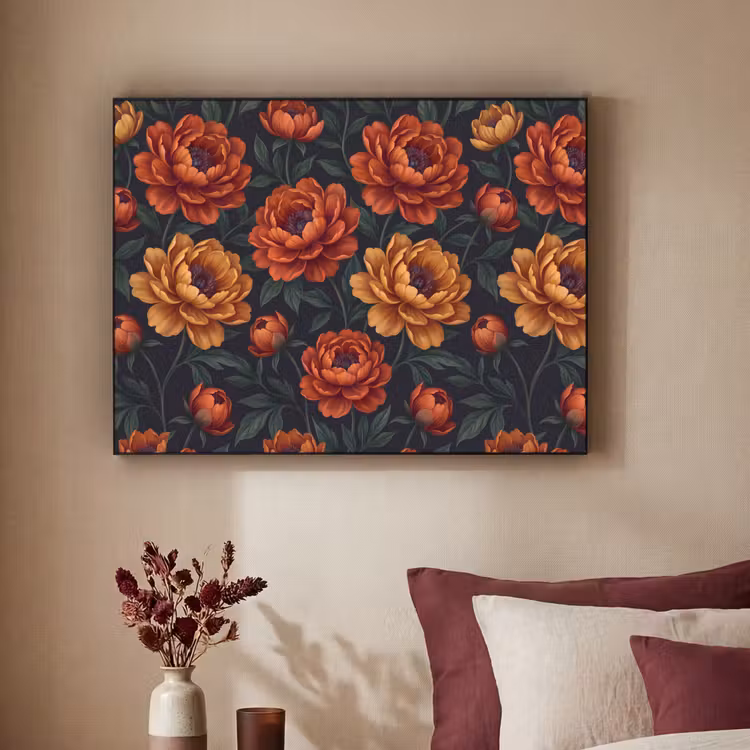 Art Frame - Bloemen - Bladeren - Natuur - Modern - Oranje — 2