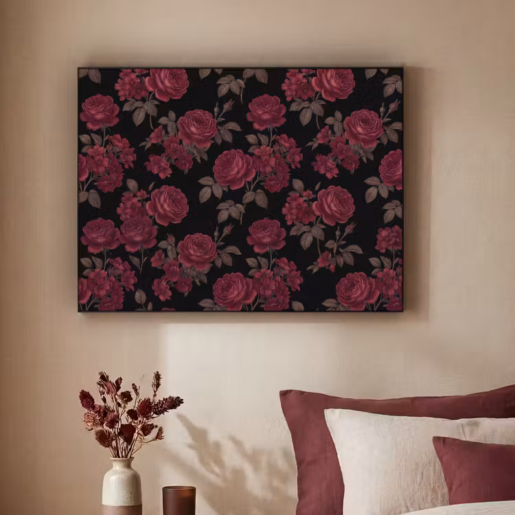 Art Frame - Bloemen - Roos - Patroon - Klassiek - Rood — 2