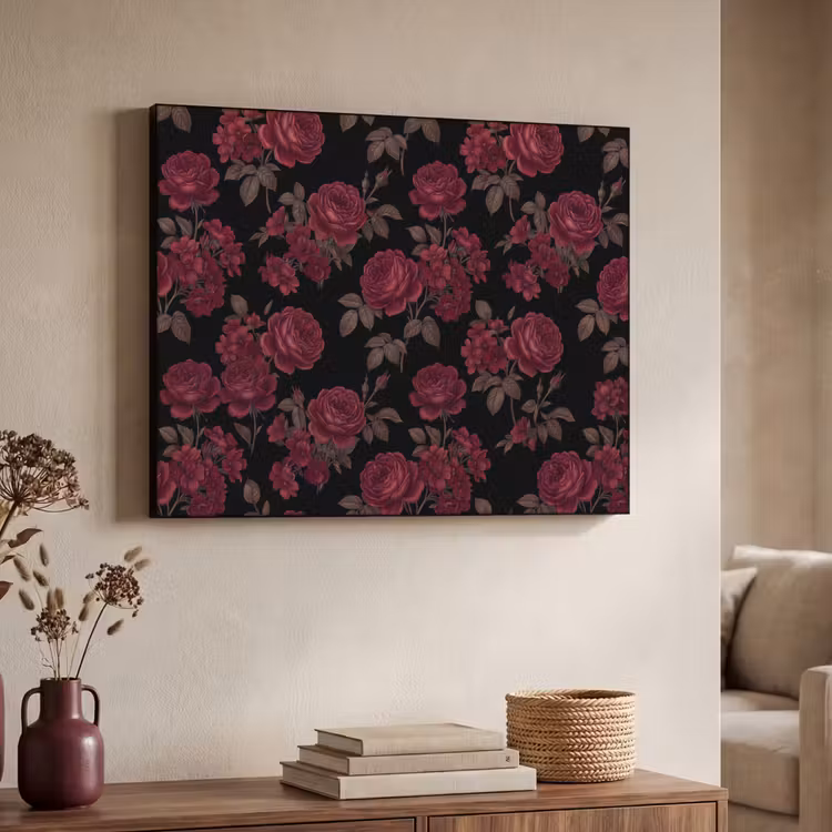 Art Frame - Bloemen - Roos - Patroon - Klassiek - Rood — 4
