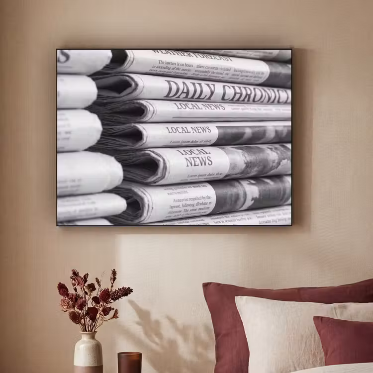Art Frame - Krant - Stapel - Nieuws - Zwart-wit - Media — 2