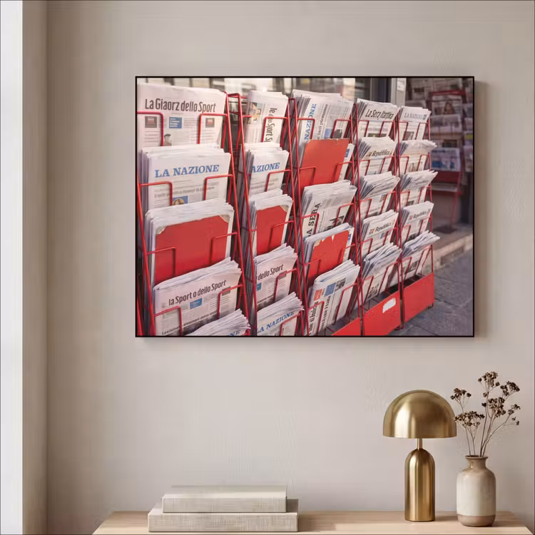 Art Frame - Kranten - Rek - Stedelijk - Dagelijks leven - Rood — 3