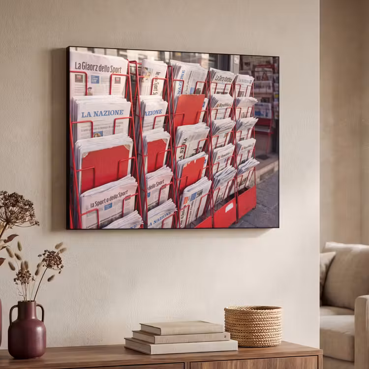Art Frame - Kranten - Rek - Stedelijk - Dagelijks leven - Rood — 4