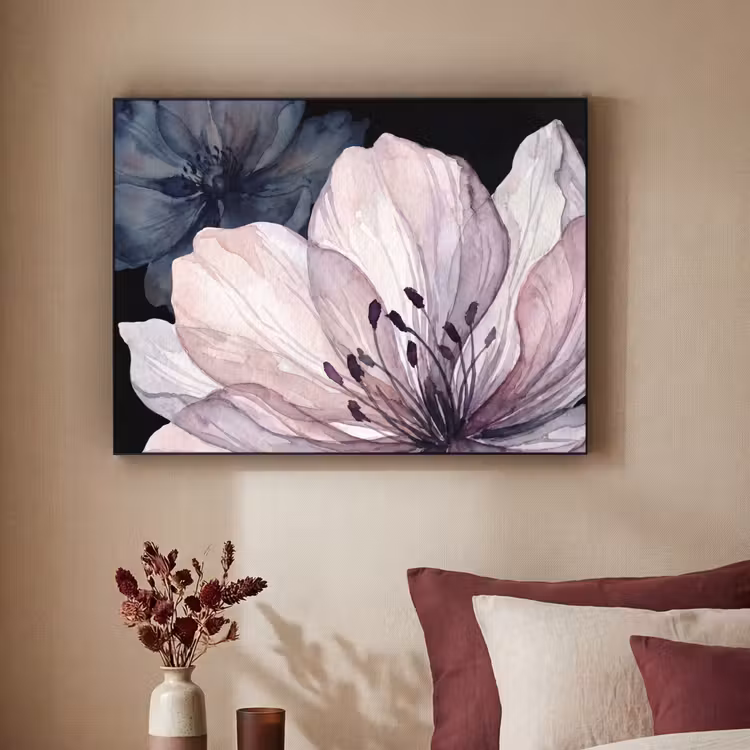 Art Frame - Bloemen - Aquarel - Modern - Roze - Donker — 2