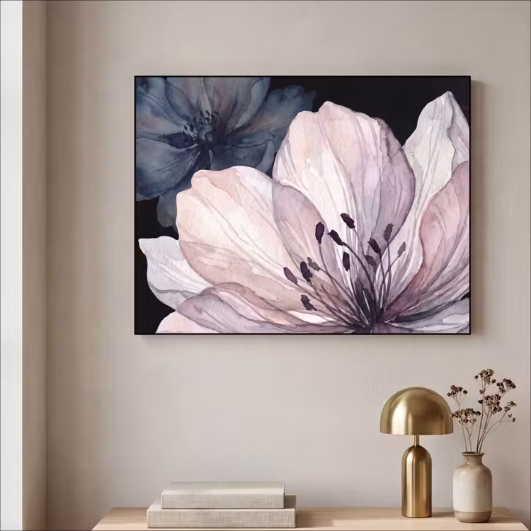 Art Frame - Bloemen - Aquarel - Modern - Roze - Donker — 3
