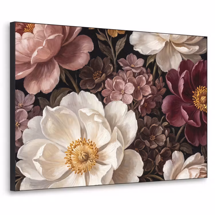 Art Frame - Bloemen - Boeket - Klassiek - Donker - Rood — 1