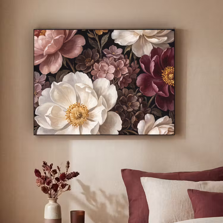 Art Frame - Bloemen - Boeket - Klassiek - Donker - Rood — 2