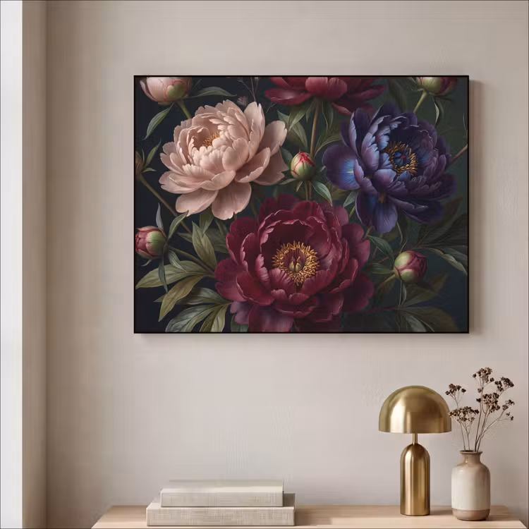 Art Frame - Bloemen - Boeket - Natuur - Modern - Donker — 3