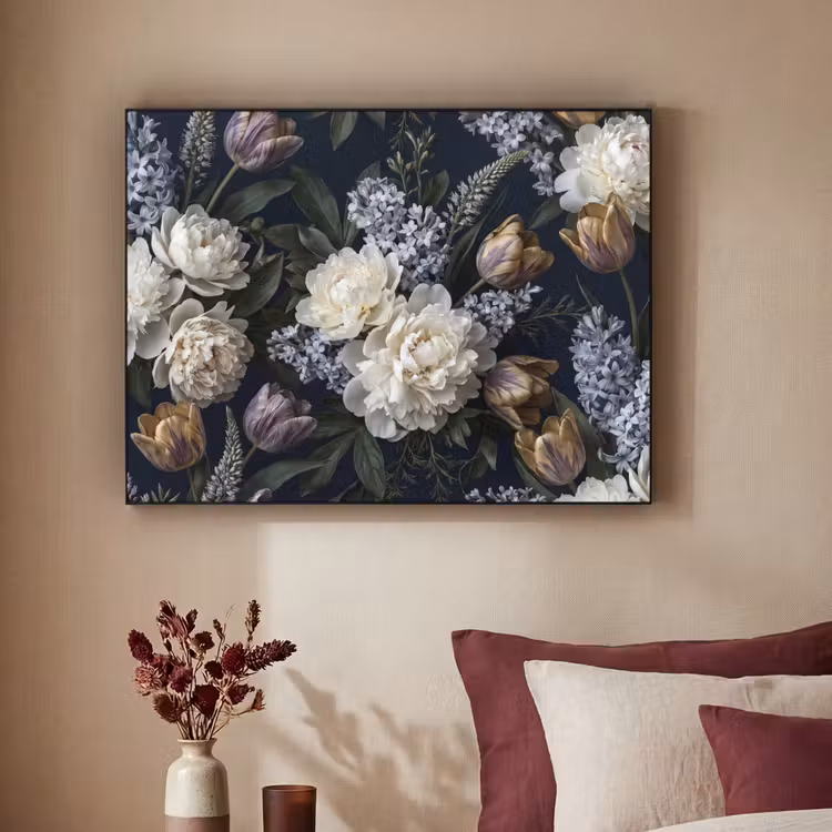 Art Frame - Bloemen - Donker - Elegant - Natuur - Wit — 2
