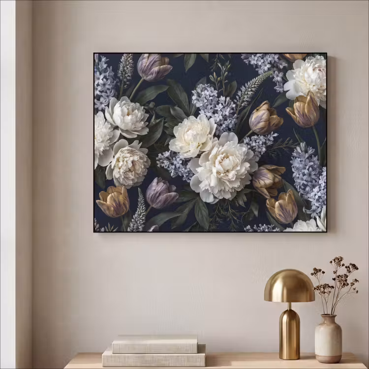 Art Frame - Bloemen - Donker - Elegant - Natuur - Wit — 3