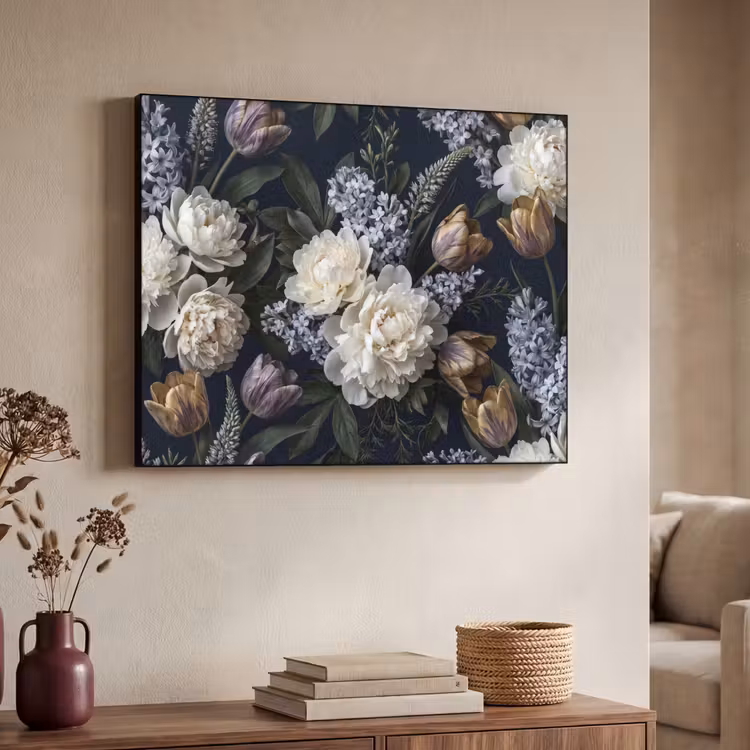 Art Frame - Bloemen - Donker - Elegant - Natuur - Wit — 4