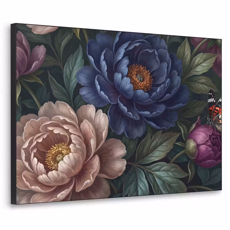 Art Frame - Bloemen - Vlinder - Natuur - Modern - Paars — 1