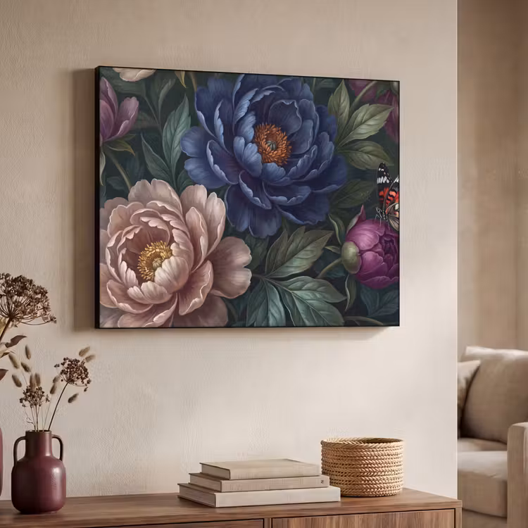 Art Frame - Bloemen - Vlinder - Natuur - Modern - Paars — 4