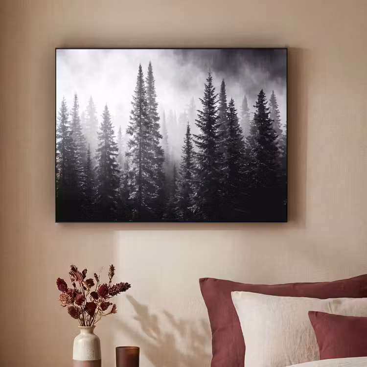 Art Frame - Bos - Mist - Winter - Monochroom - Natuur — 2