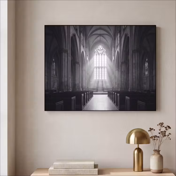 Art Frame - Kerk - Interieur - Lichtstralen - Architectuur - Klassiek — 3