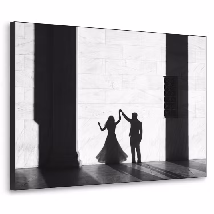 Art Frame - Mensen - Schaduw - Dans - Zwart-wit - Liefde — 1