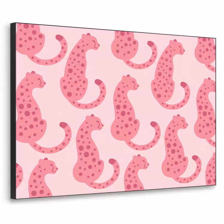 Art Frame - Kat - Gevlekt - Dieren - Patroon - Roze — 1