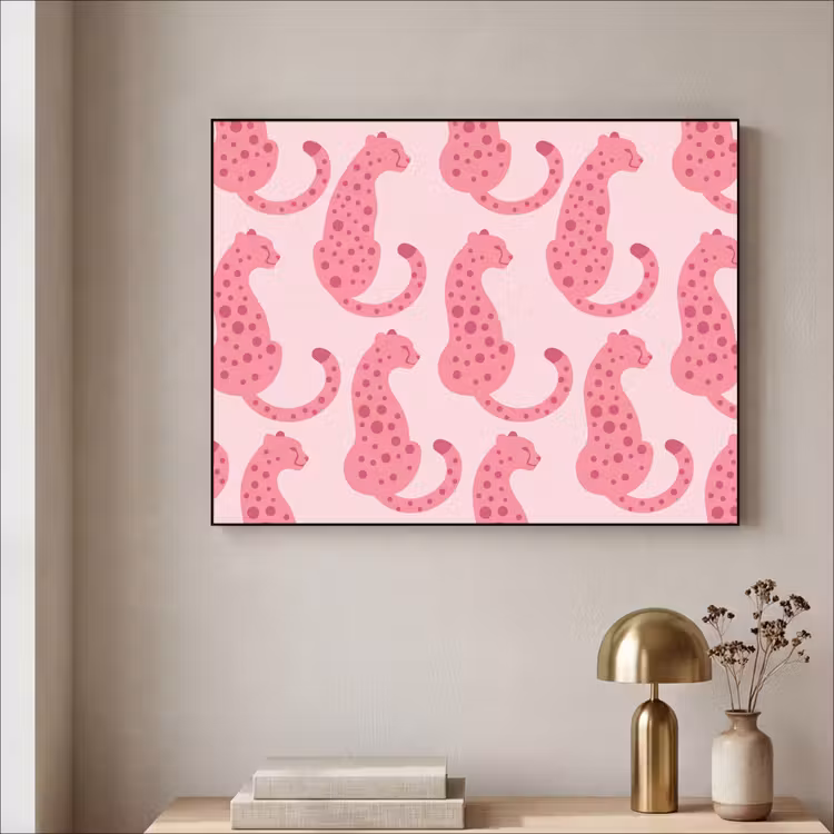 Art Frame - Kat - Gevlekt - Dieren - Patroon - Roze — 3