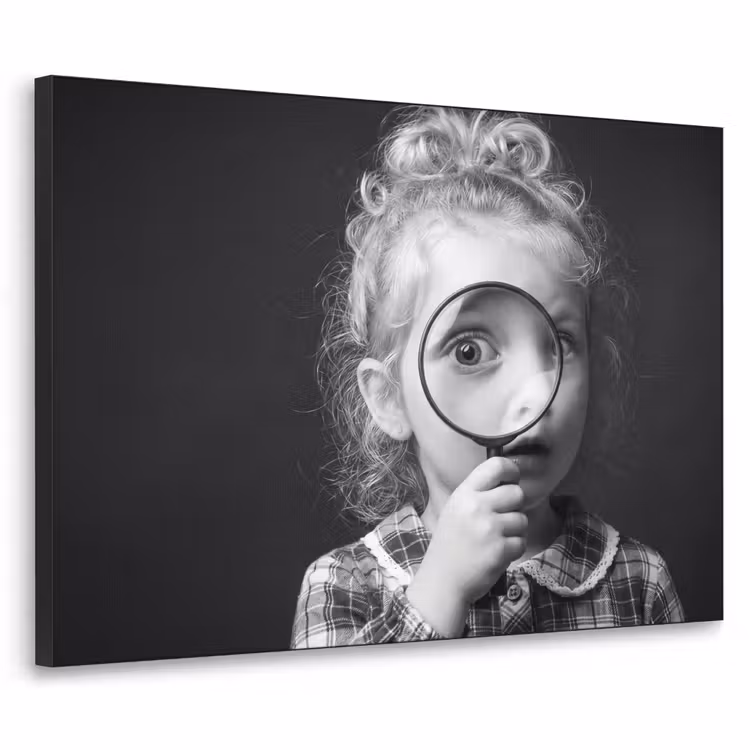 Art Frame - Kind - Vergrootglas - Portret - Zwart-wit — 1
