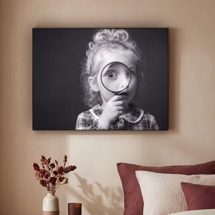 Art Frame - Kind - Vergrootglas - Portret - Zwart-wit — 2