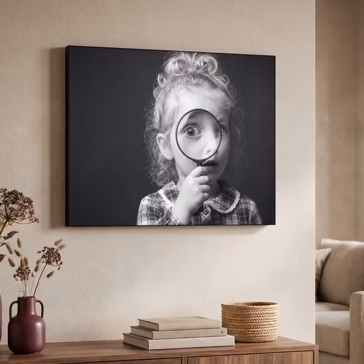 Art Frame - Kind - Vergrootglas - Portret - Zwart-wit — 4