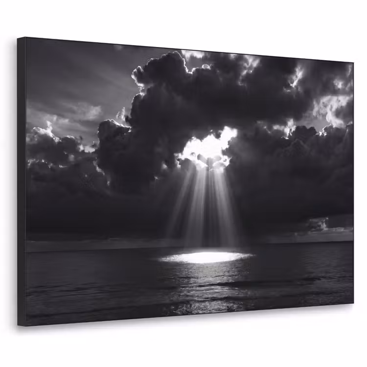 Art Frame - Licht - Wolken - Zee - Zwart-wit - Natuur — 1