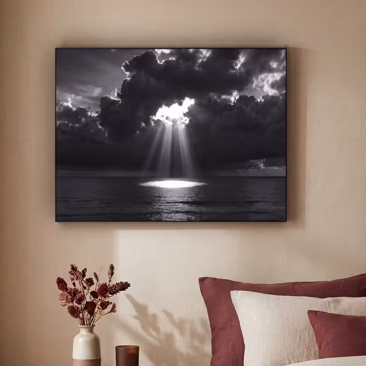 Art Frame - Licht - Wolken - Zee - Zwart-wit - Natuur — 2