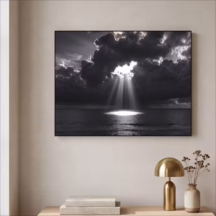 Art Frame - Licht - Wolken - Zee - Zwart-wit - Natuur — 3