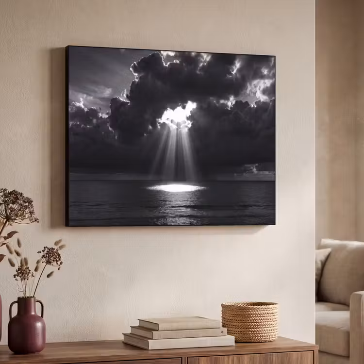 Art Frame - Licht - Wolken - Zee - Zwart-wit - Natuur — 4