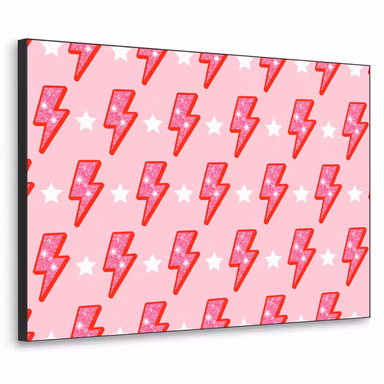 Art Frame - Patroon - Bliksem - Ster - Glitter - Roze — 1