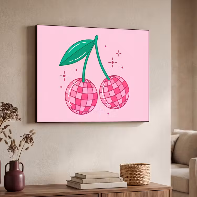 Art Frame - Decoratie - Disco-bal - Feest - Roze — 4