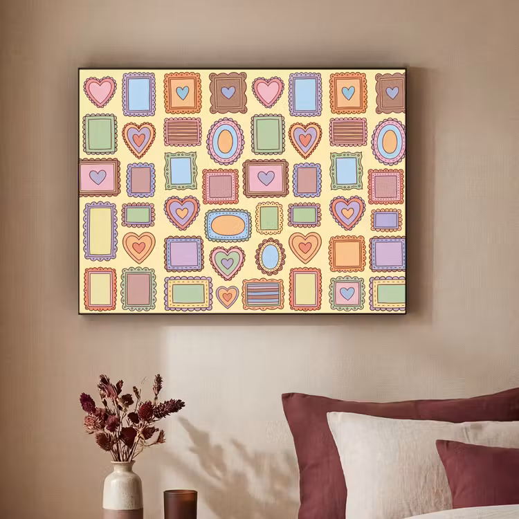 Art Frame - Lijst - Patroon - Hart - Speels - Kleurrijk — 2