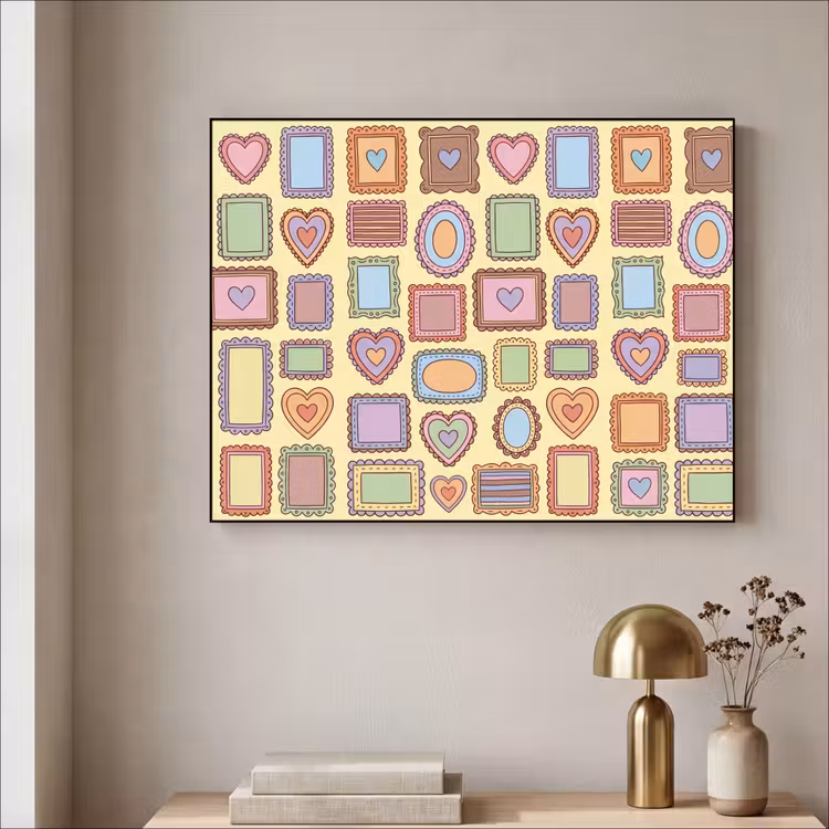 Art Frame - Lijst - Patroon - Hart - Speels - Kleurrijk — 3
