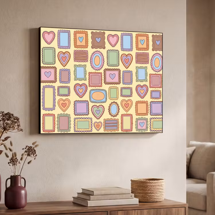 Art Frame - Lijst - Patroon - Hart - Speels - Kleurrijk — 4