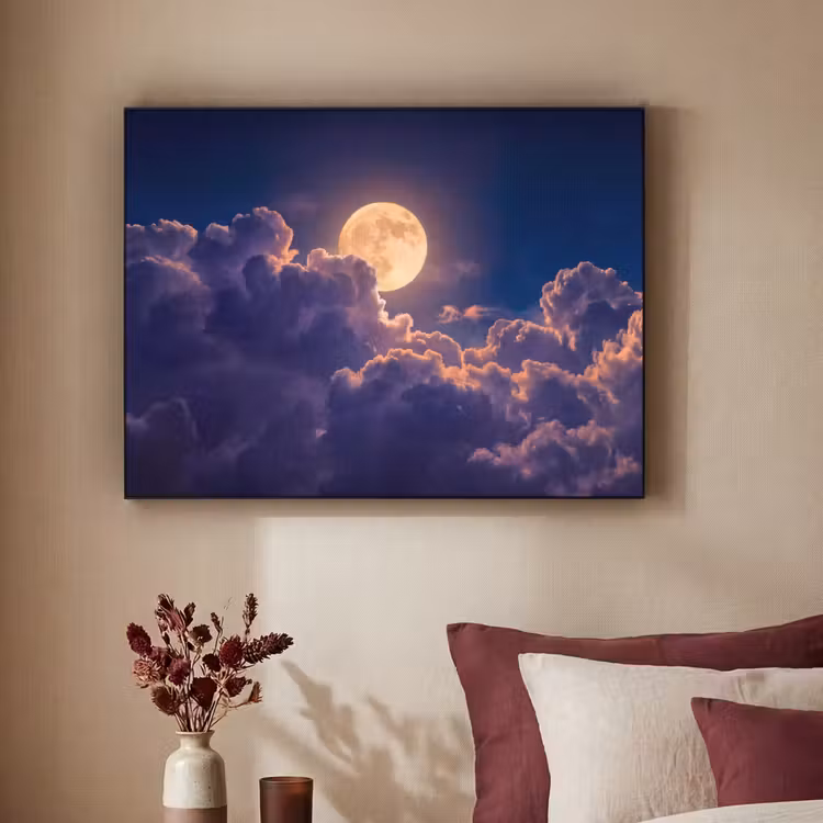 Art Frame - Maan - Wolken - Nacht - Oranje — 2
