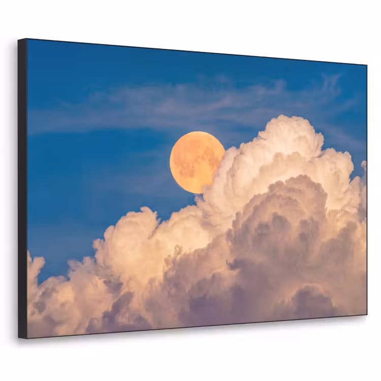 Art Frame - Maan - Wolken - Natuur - Oranje — 1