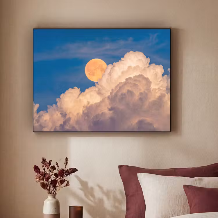Art Frame - Maan - Wolken - Natuur - Oranje — 2