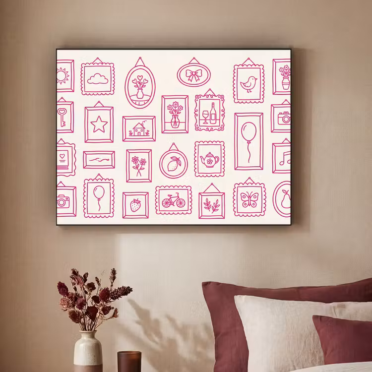 Art Frame - Illustratie - Collectie - Kunst - Minimalistisch - Roze — 2