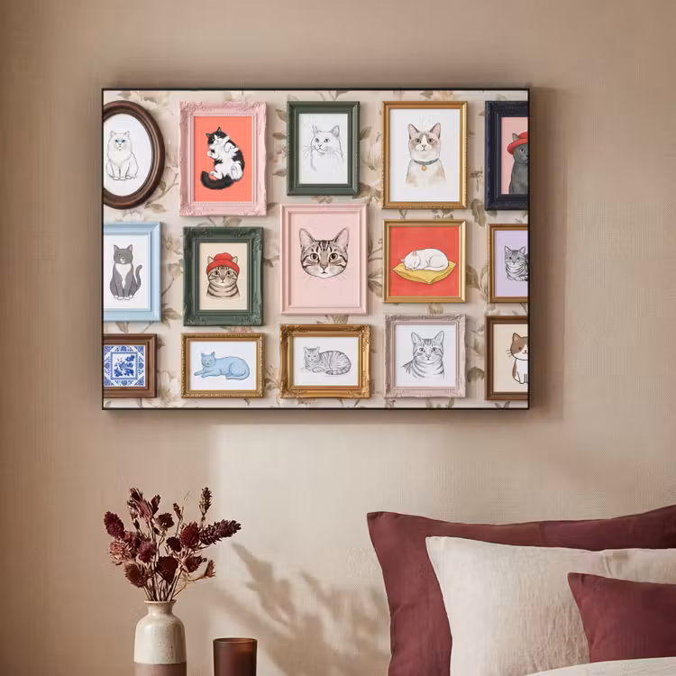 Art Frame - Kat - Portret - Dieren - Illustratie - Lijst — 2