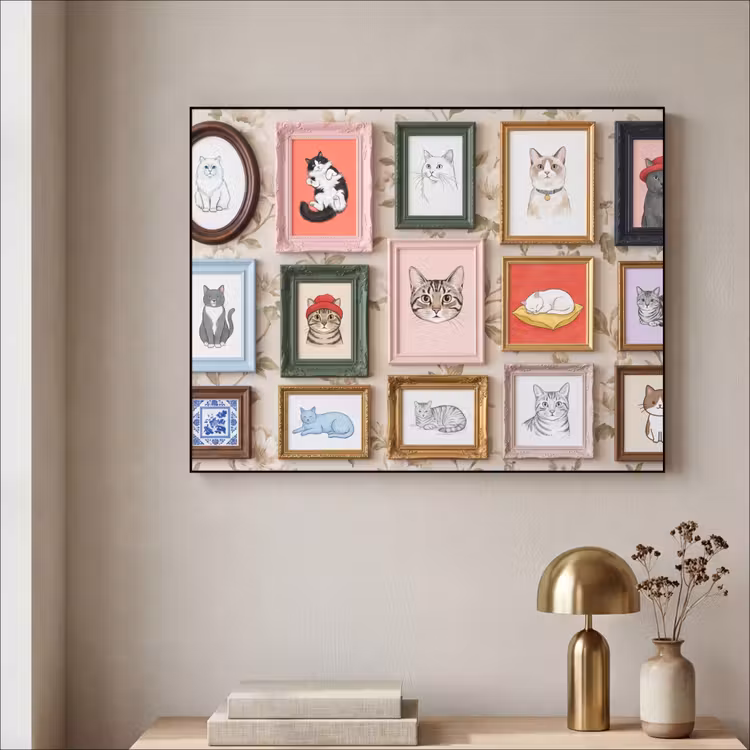 Art Frame - Kat - Portret - Dieren - Illustratie - Lijst — 3