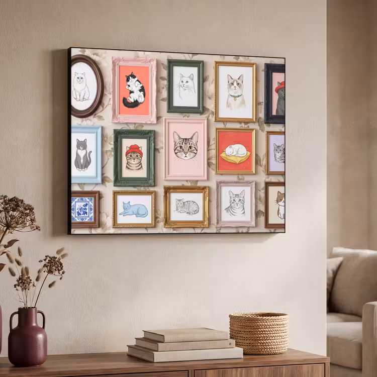 Art Frame - Kat - Portret - Dieren - Illustratie - Lijst — 4
