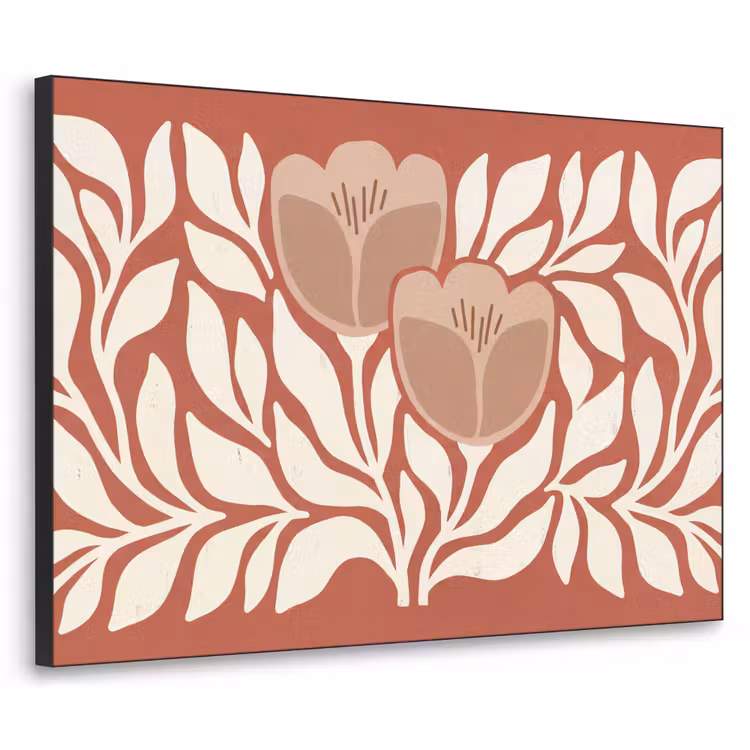 Art Frame - Bloemen - Abstract - Modern - Beige - Natuur — 1
