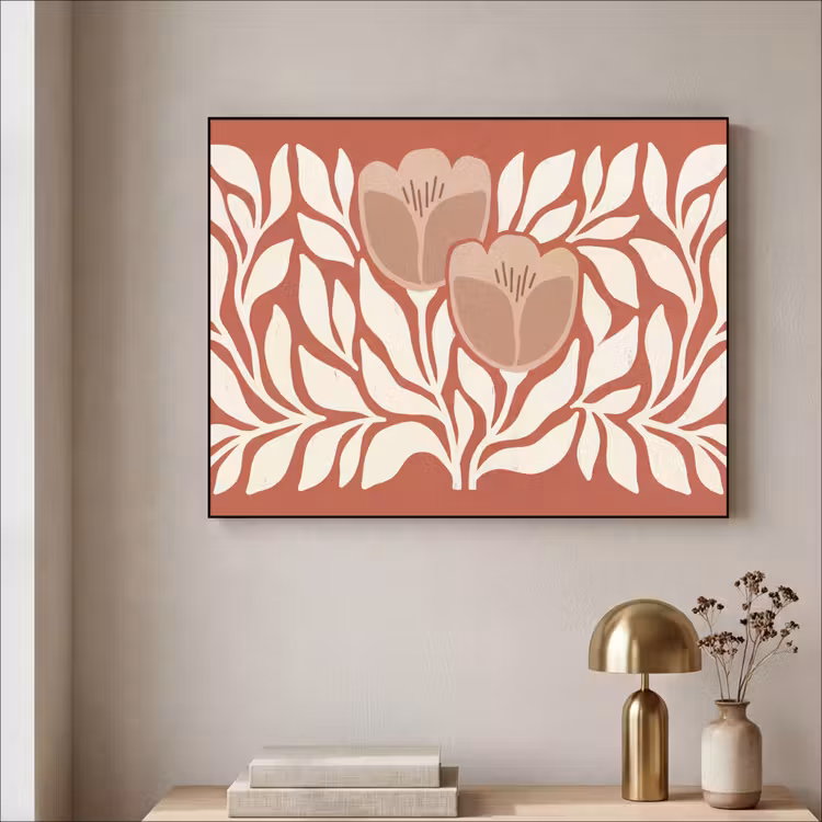 Art Frame - Bloemen - Abstract - Modern - Beige - Natuur — 3