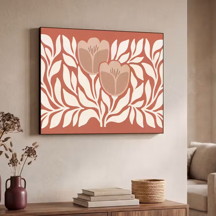 Art Frame - Bloemen - Abstract - Modern - Beige - Natuur — 4