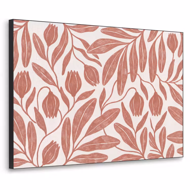 Art Frame - Bloemen - Patroon - Modern - Natuur - Bruin — 1