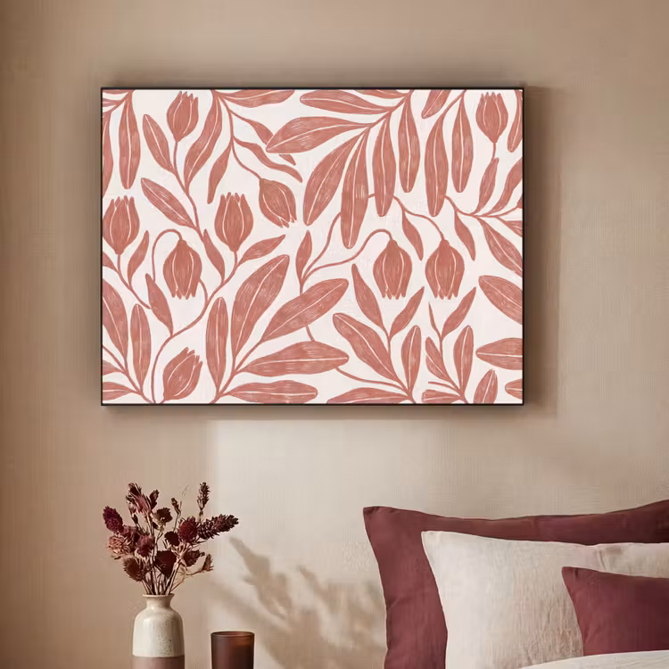 Art Frame - Bloemen - Patroon - Modern - Natuur - Bruin — 2